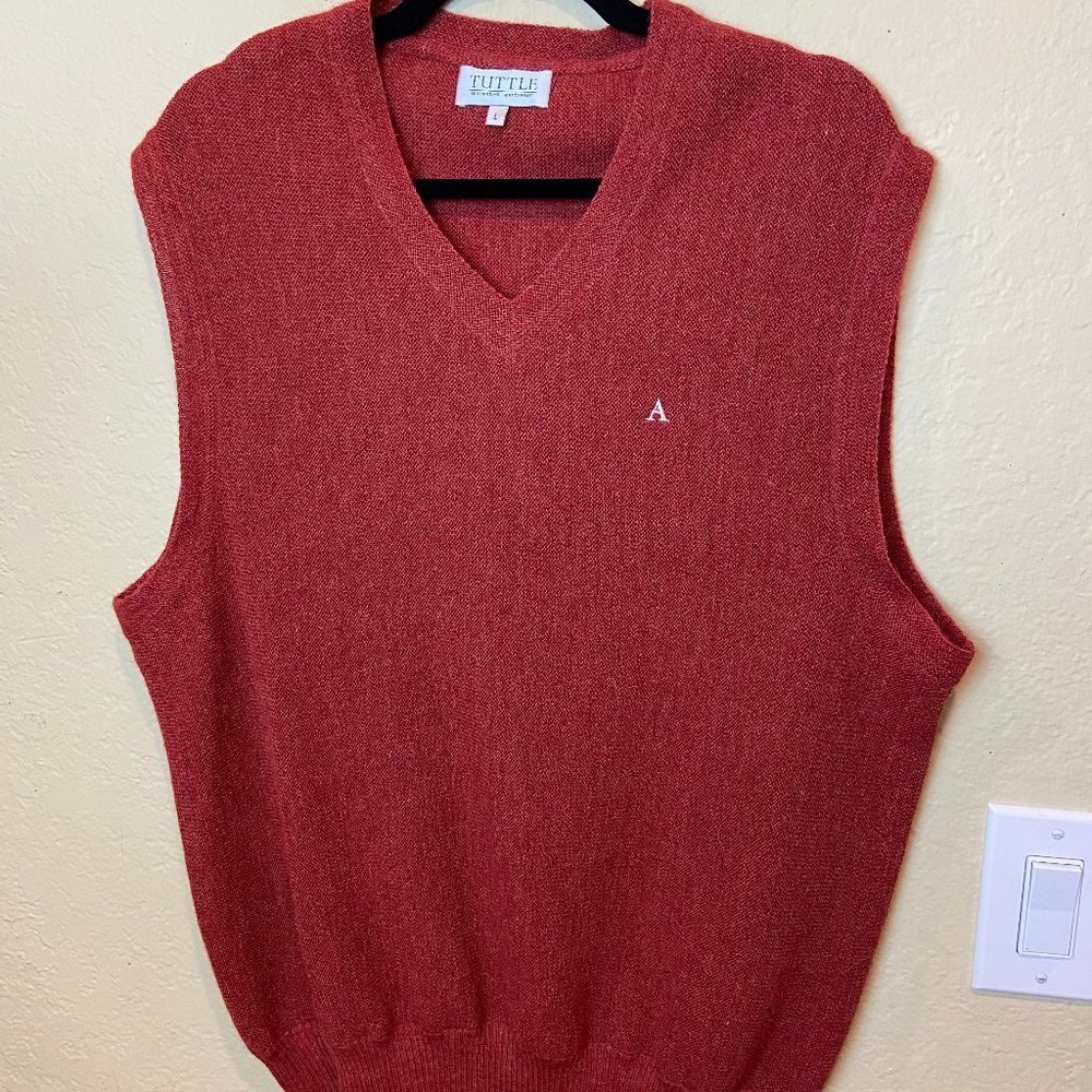 Tuttle Sportswear 100% Alpaca Wool Sweater Vest Size L
